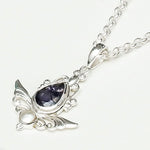 Mohnaa Silver Pendant with Lolite Gemstone