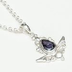 Mohnaa Silver Pendant with Lolite Gemstone
