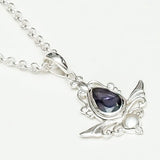 Mohnaa Silver Pendant with Lolite Gemstone
