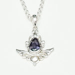 Mohnaa Silver Pendant with Lolite Gemstone