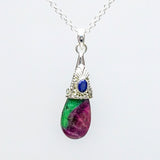 Multicolor Gemstone Pendants In 925 Silver