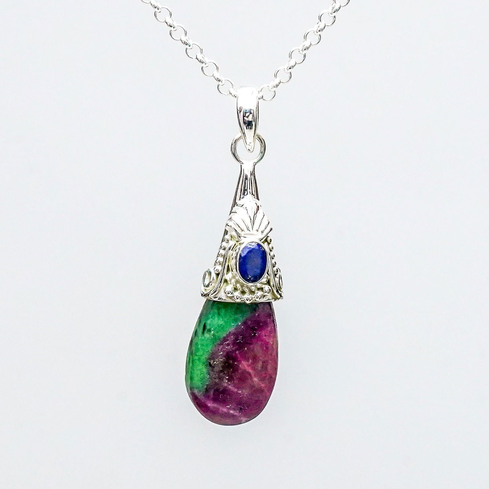 Multicolor Gemstone Pendants In 925 Silver