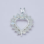 Multiheart Pendant With Rainbow Gemstone in 925 Sterling Silver