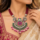 Mohnaa Mayurika Heritage Pendant Set