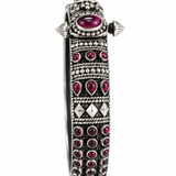 Rajnika Ruby Heritage Kada – 925 Sterling Silver