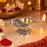 Mohnaa Jyotika 925 Sterling Silver Ornate Diya