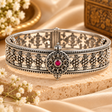 Rajnandini Filigree Kada – 925 Sterling Silver