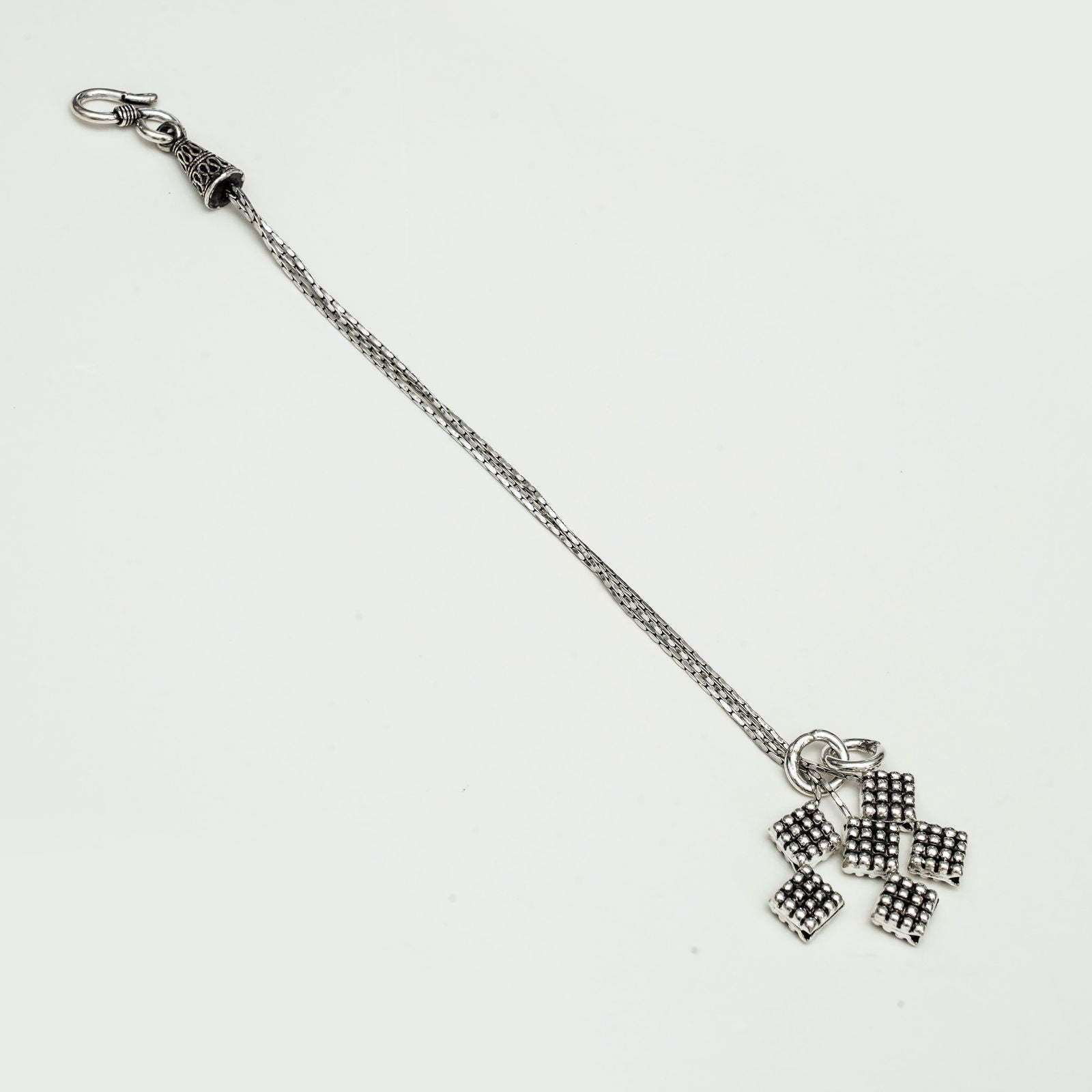 Oxydized Sterling Silver Simple Bracelet