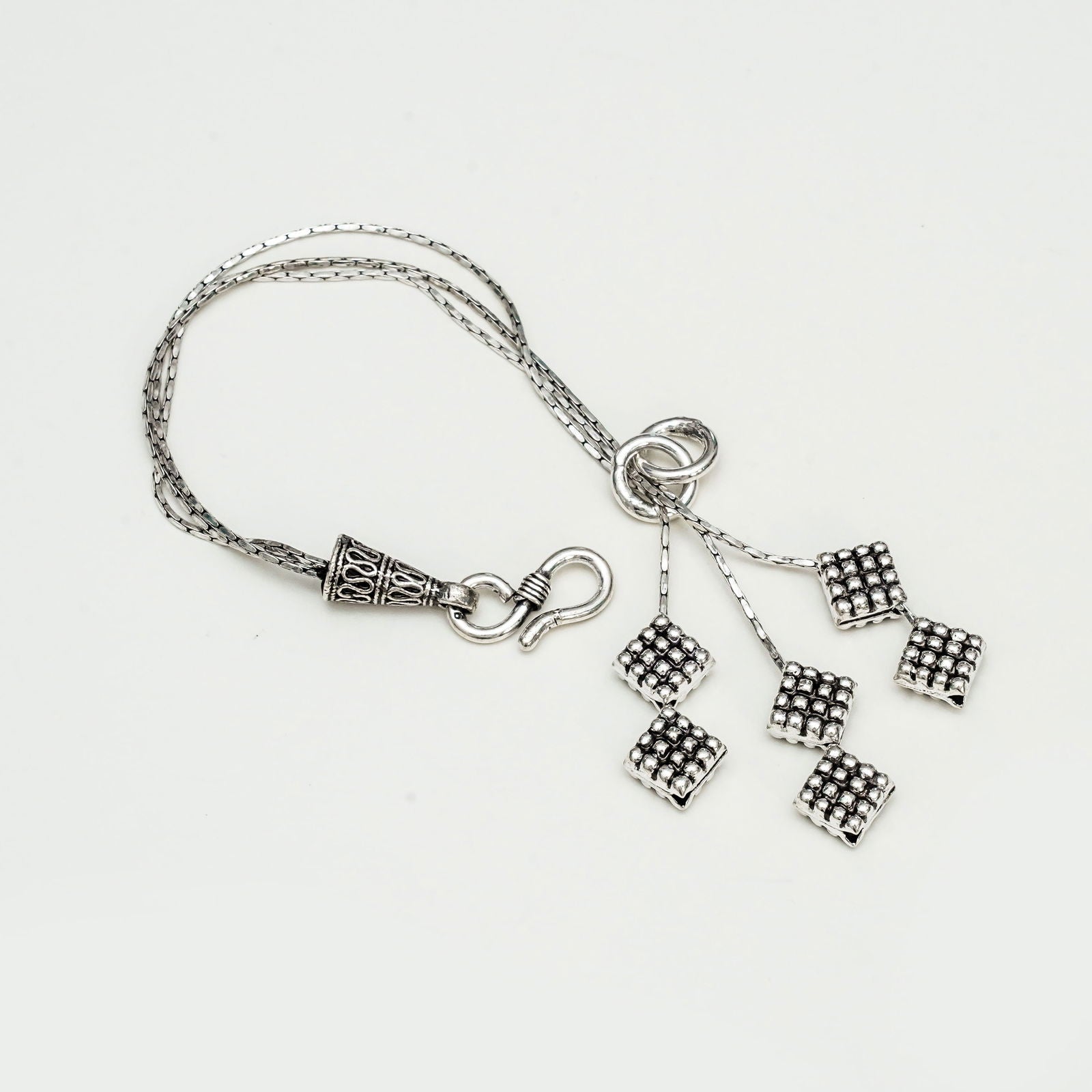 Oxydized Sterling Silver Simple Bracelet