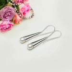 Pearl Drop Designer Earrings with Pearl In Solid Silver Jewelry
