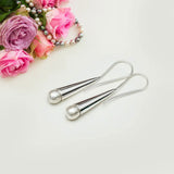 Pearl Drop Designer Earrings with Pearl In Solid Silver Jewelry