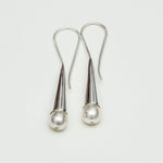 Pearl Drop Designer Earrings with Pearl In Solid Silver Jewelry