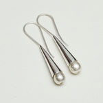 Pearl Drop Designer Earrings with Pearl In Solid Silver Jewelry