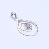 Pendants With Rainbow Moonstone In 925 Sterling Silver