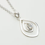 Pendants With Rainbow Moonstone In 925 Sterling Silver