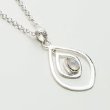 Pendants With Rainbow Moonstone In 925 Sterling Silver