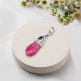 Pink Rhodochrosite Garnet Gemstone Pendants In 925 Silver
