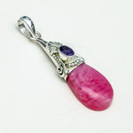 Pink Rhodochrosite Garnet Gemstone Pendants In 925 Silver