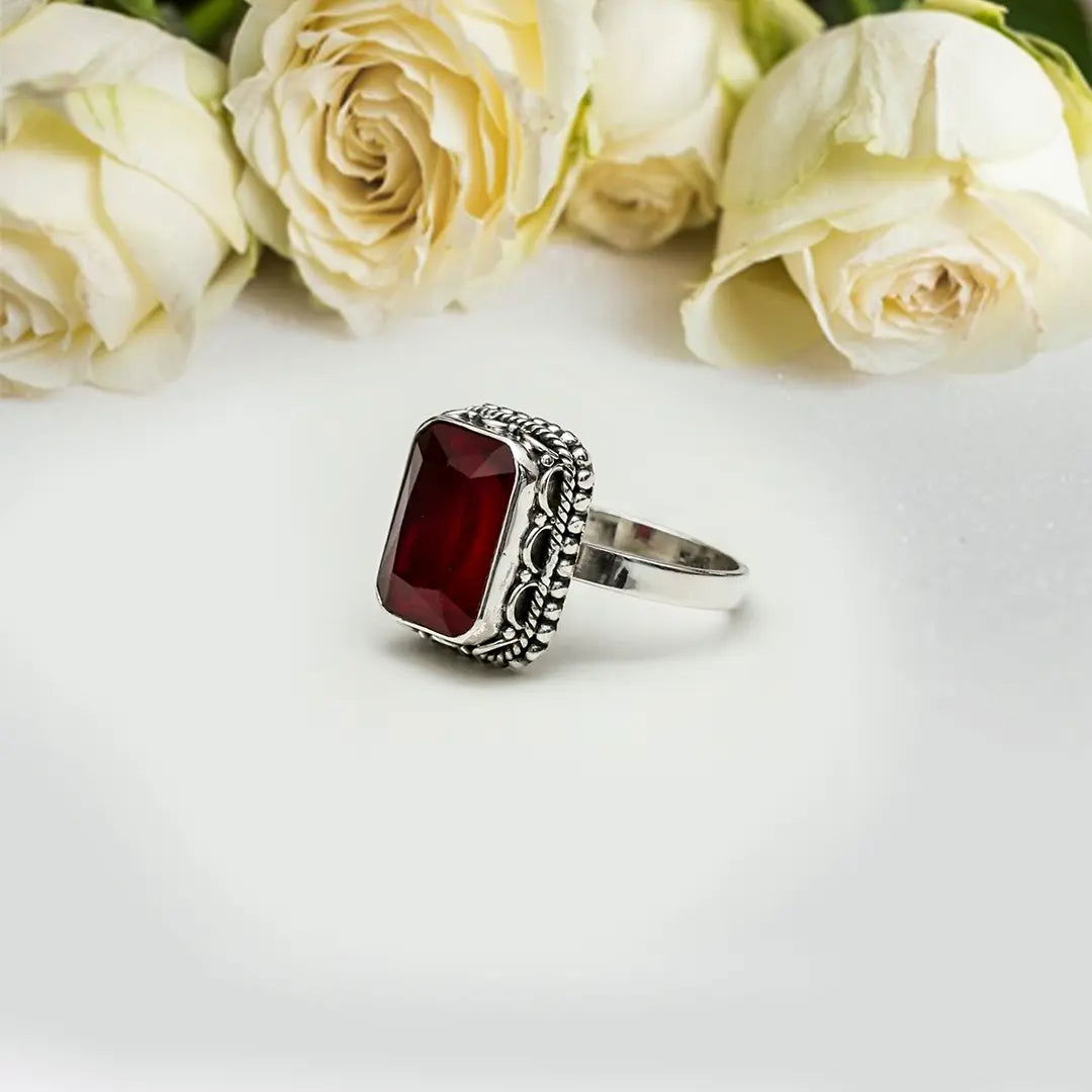 Red Velvet Sterling Silver Ring