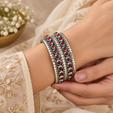 Ruby Royale 925 Sterling Silver Kada