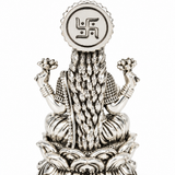 Mohnaa Jewels Silver Lakshmi Idol on Lotus Throne