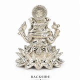 Mohnaa Jewels Silver Ganesh Idol on Lotus Throne