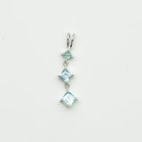 Simple Pendent with Blue Topaz Gemstone in 925 Silver Pendants