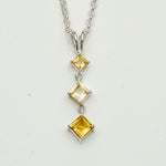 Simple Pendent with Citrine Gemstone in 925 Silver Pendants