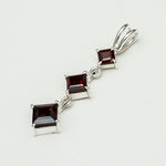 Simple Pendent with Garnet Gemstone in 925 Silver Pendants