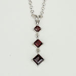 Simple Pendent with Garnet Gemstone in 925 Silver Pendants