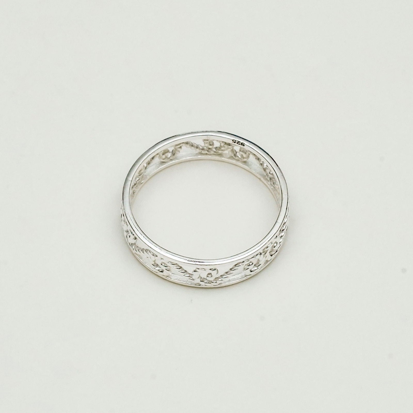 Simple Plain 925 Solid Silver Ring