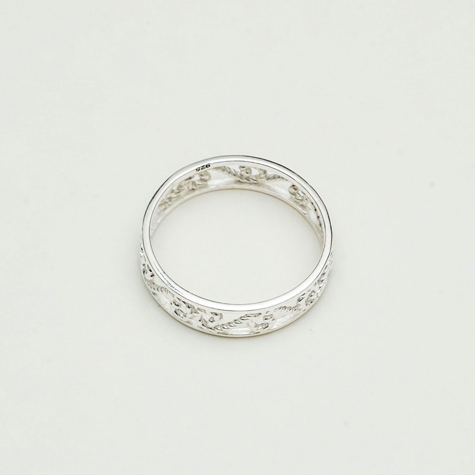 Simple Plain 925 Solid Silver Ring
