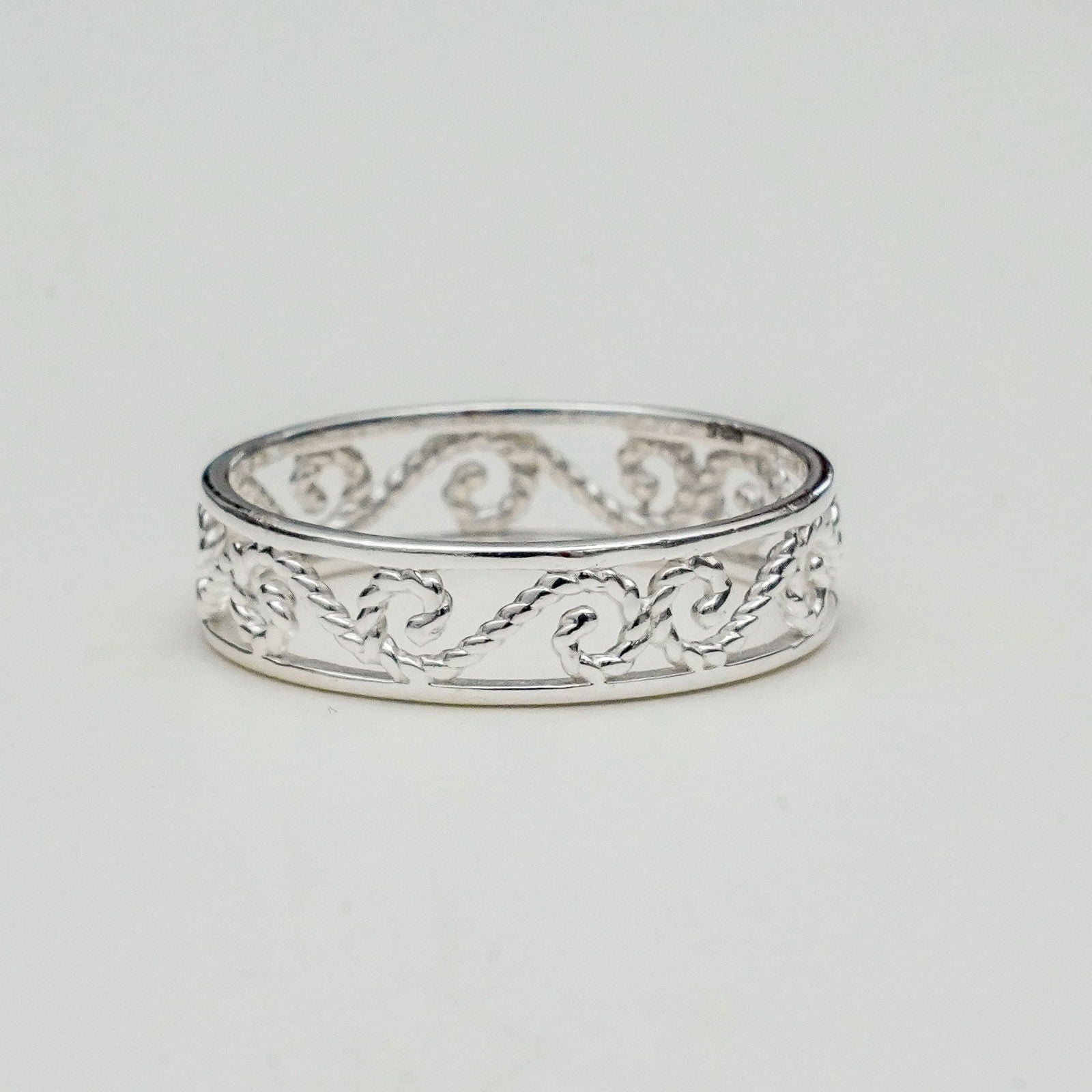 Simple Plain 925 Solid Silver Ring