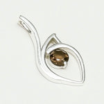 Smokey Gemstone Heart Pendent in Solid Sterling Silver