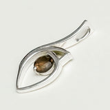 Smokey Gemstone Heart Pendent in Solid Sterling Silver