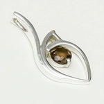 Smokey Gemstone Heart Pendent in Solid Sterling Silver