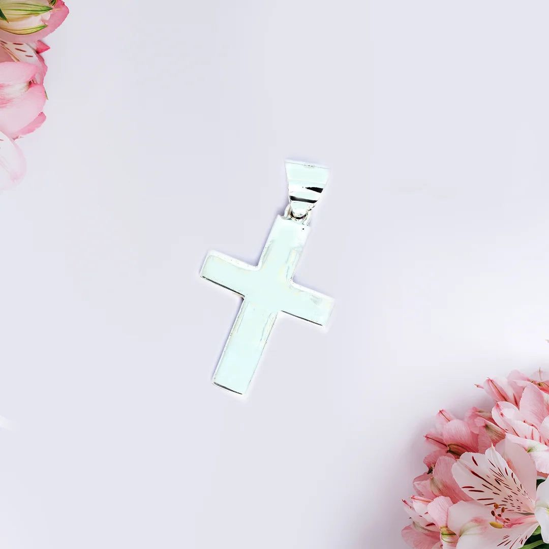 Solid Cross in 925 sterling Silver