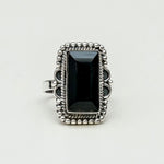 Sterling Silver Ring With Black Stone