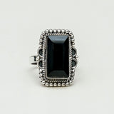 Sterling Silver Ring With Black Stone