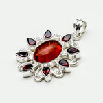 Sun Pendants With Multi Gemstone in High Quality 925 Solid Silver 1