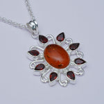 Sun Pendants With Multi Gemstone in High Quality 925 Solid Silver 1