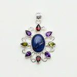 Sun Pendants With Multi Gemstone in High Quality 925 Solid Silver 2