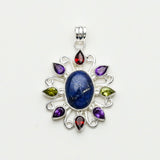 Sun Pendants With Multi Gemstone in High Quality 925 Solid Silver 2