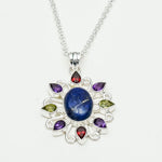 Sun Pendants With Multi Gemstone in High Quality 925 Solid Silver 2