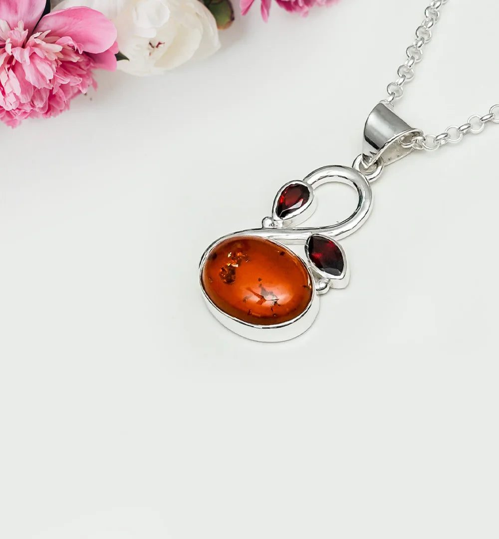 Swan Pendant With Multi Gemstone in High Quality 925 Sterling Silver