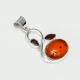 Swan Pendant With Multi Gemstone in High Quality 925 Sterling Silver