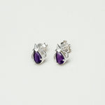 Tops Earring With Amethyst Gemstone in Best Quality 925 Sterling Silver