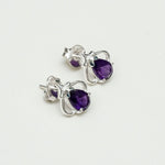 Tops Earring With Amethyst Gemstone in Best Quality 925 Sterling Silver