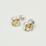 Tops Earring With Citrine Gemstone in Best Quality 925 Sterling Silver