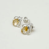 Tops Earring With Citrine Gemstone in Best Quality 925 Sterling Silver